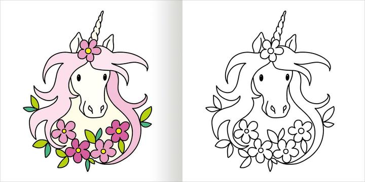 Actual product image My first thick colouring book from 2 - Unicorns