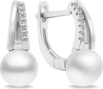 Produktbild Brilio Silver - Unique silver earrings with pearls and zircons EA675W