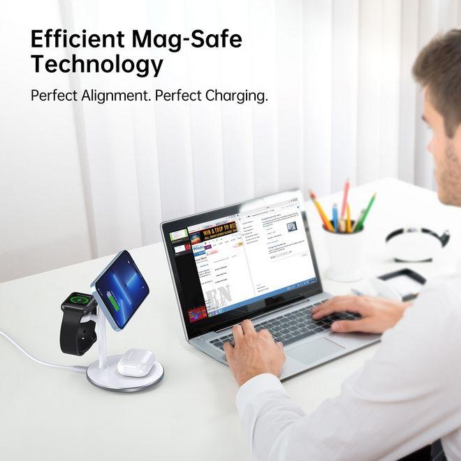 Actual product image Choetech 15W 3 in 1 Wireless Charger T585 F (15 W)