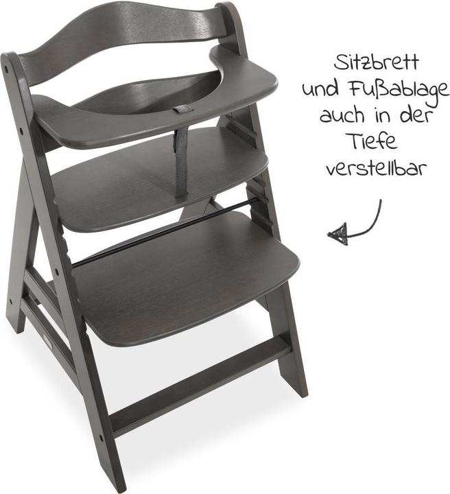 Produktbild Hauck Hochstühle Hochstuhl Alpha Plus Charcoal im Sparset inkl. (Hochstuhl)