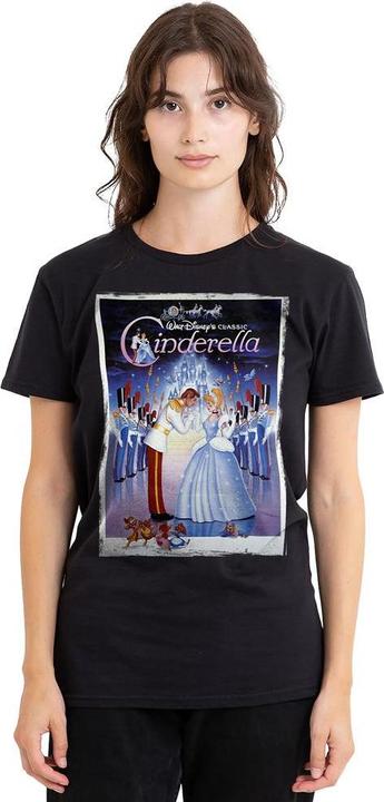 Actual product image Cinderella Unisex Adult Poster T-Shirt (L)