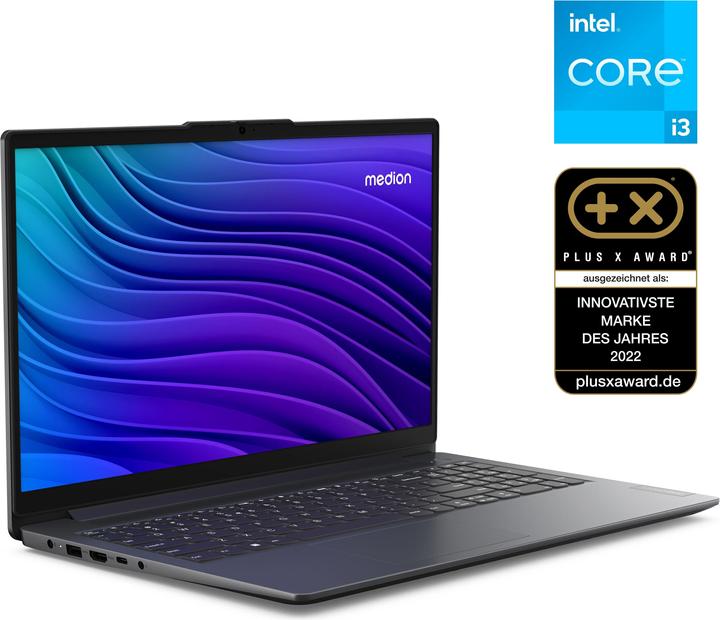 Produktbild Medion E15235 (MD62610), dunkelgrau (15.59", Intel Core i3-N305, 8 GB, 512 GB, Eng. Int.)