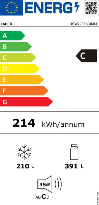 Etichetta energetica Haier HSW79F18CIMM (601 l)
