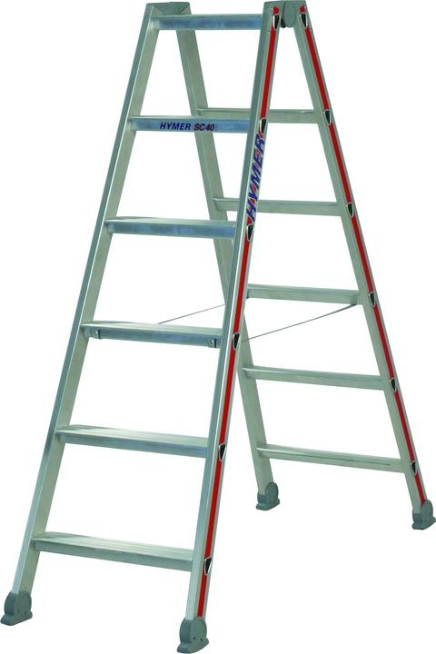 Produktbild Hymer-Leitern Stufenstehleiter beidseitig 2x4 (Stehleiter, 103 cm)