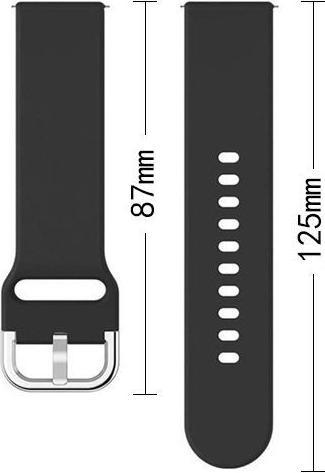 Produktbild Hurtel Silicone Strap TYS smart watch band universal 20mm red (20 mm, Silikon)