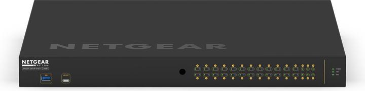 Actual product image Netgear PoE++ Switch AV Line M4250-26G4F-PoE++ 28 Port (30 Ports)