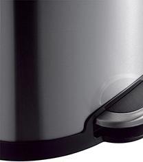 Produktbild EKO Ellipse Step Bin 40 L Edelstahl Treteimer stylischer Mülleimer mit Fusspedal und Kunststoff Inne (40 l)