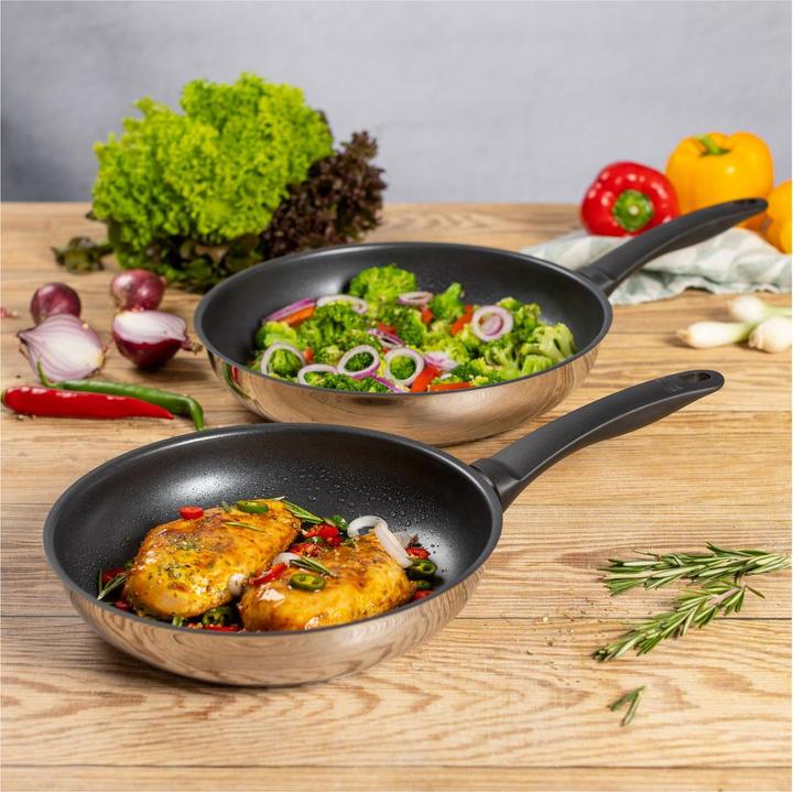 Actual product image Kuhn Rikon Classic Frying Pan Set 24/28 cm (28 cm, Frying pan, Stainless steel)