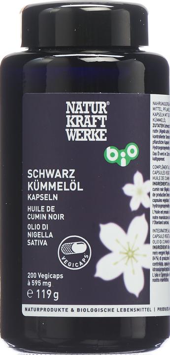 Actual product image NaturKraftWerke Black Cumin Oil Vegicaps Organic/kbA Caps (200 Piece, Capsules, 370 g)
