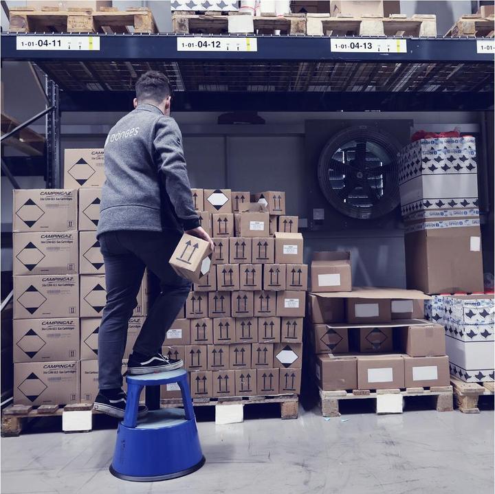 Produktbild Dönges Rollhocker, grau, RAL 7035 (grau) (Trittleiter)