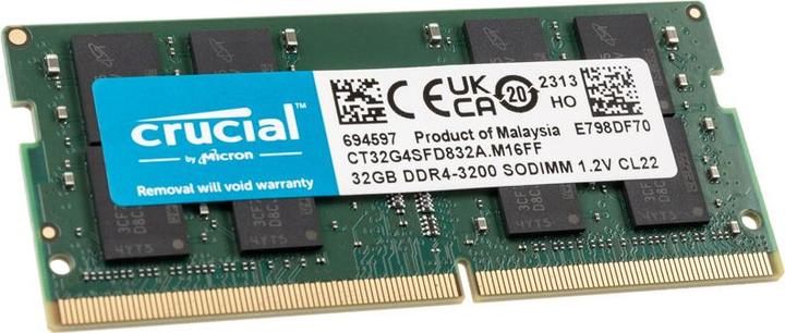 Produktbild Crucial Laptop Memory (1 x 32GB, 3200 MHz, DDR4-RAM, SO-DIMM)