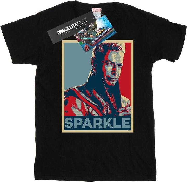 Actual product image Girls Thor Ragnarok Grandmaster Sparkle Cotton T-Shirt (116)