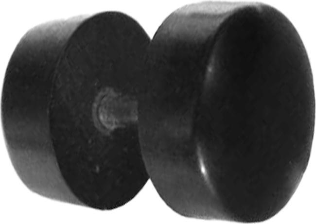 Star Piercing Fake Plug aus Arang Holz (ohne Messing, Organisch)