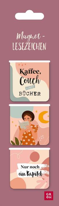 Produktbild Magnetlesezeichen Kaffee, Couch und Büc