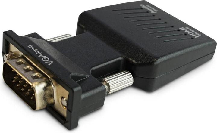Actual product image Savio Adapteris AV D-Sub (VGA) – HDMI + USB-A + 3,5 mm juodas lizdas (CL-145) (0.00 m, VGA)