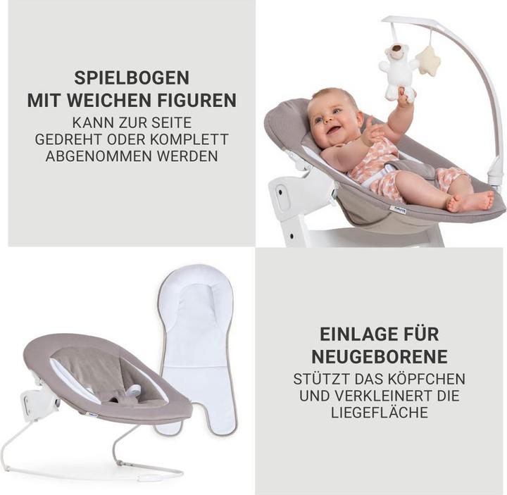 Actual product image Hauck Highchairs Beta Plus Natural 5-piece Newborn Set - Highchair + (Highchair)