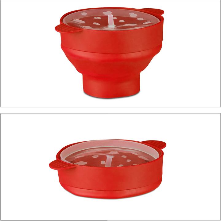Actual product image Relaxdays Silicone Microwave Popcorn Maker