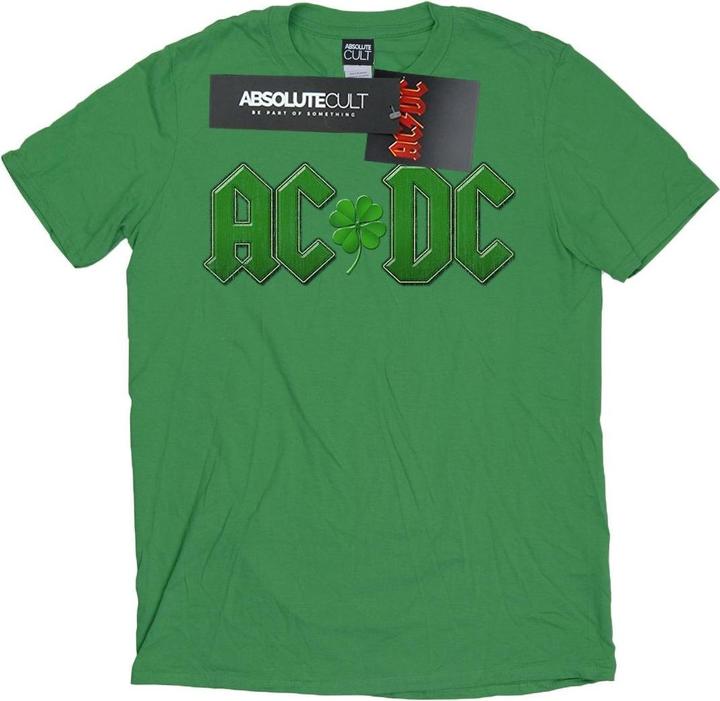 Actual product image AC/DC Womens/Ladies Shamrock Logo Cotton Boyfriend T-Shirt (XL)