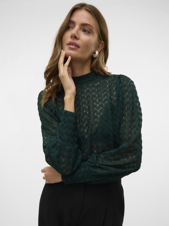 Actual product image Vero Moda Vmbecca Ls High Neck Lace Top Jrs Noos (M)