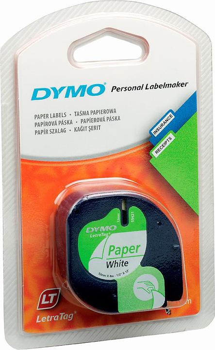 Produktbild Dymo Papierband schwarz auf weiss (1.20 cm, Weiss)