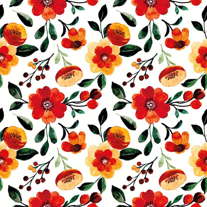 Motif floral orange