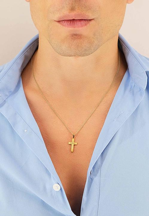 Produktbild Muau Pendant cross yellow gold 750, 25x12mm (750/18K Gelbgold)