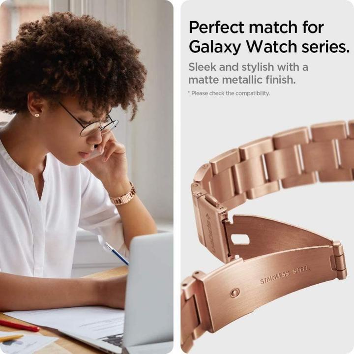 Produktbild Spigen 600WB24982 Smartwatch-Zubehör Band Rosé Edelstahl (Stainless Steel)