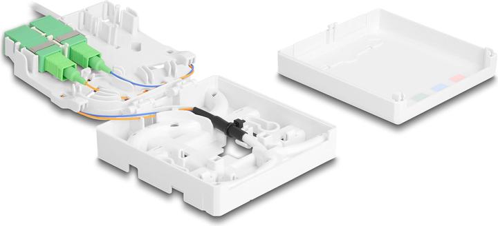 Actual product image Delock Fibre optic junction box 2 x SC/APC simplex with installation cable set 40m (Splice box)