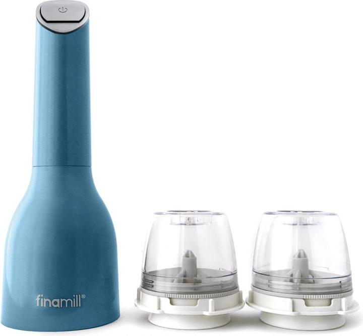 FinaMill One navy blue with two FinaPod Pro Plus battery-operated (Various spices)