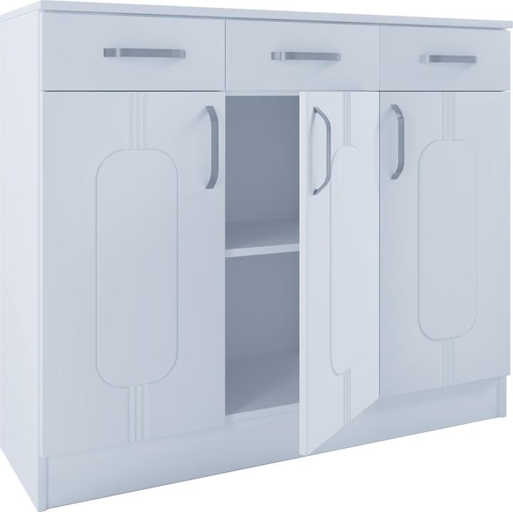 Immagine prodotto VCM Credenza in legno Credenza mobile Balia 3 cassetti con ante a battente (105 x 36 x 89 cm)