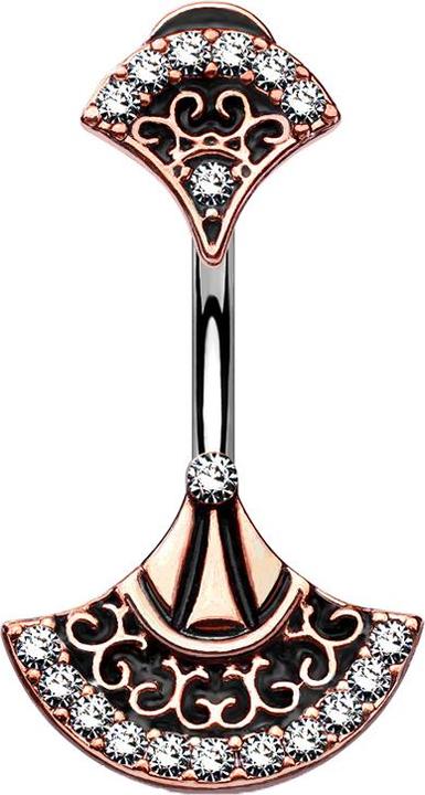 Immagine prodotto Star Piercing Ventaglio tribale doppio in oro rosa Banana (Acciaio chirurgico 316L, Ottone)