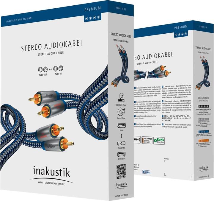 Image du produit Inakustik Connexion stéréo haut de gamme (0.75 m, RCA)