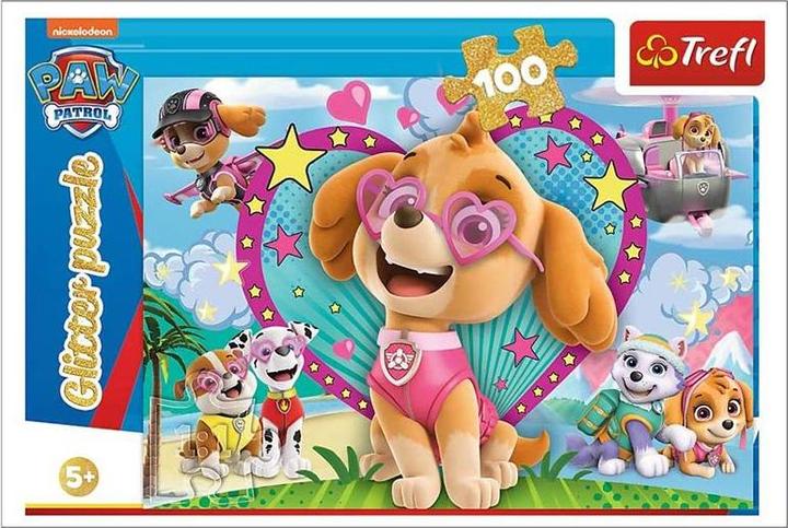 Actual product image Trefl Paw Patrol Glitter Puzzle 100T (100 pieces)