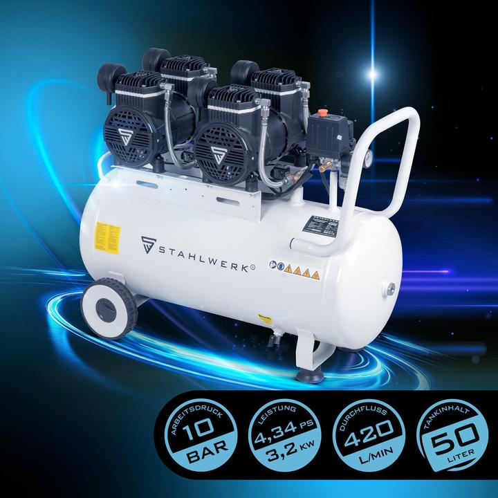 Produktbild Stahlwerk Druckluft-Kompressor ST 510 Pro (10 Bar, 50 l)