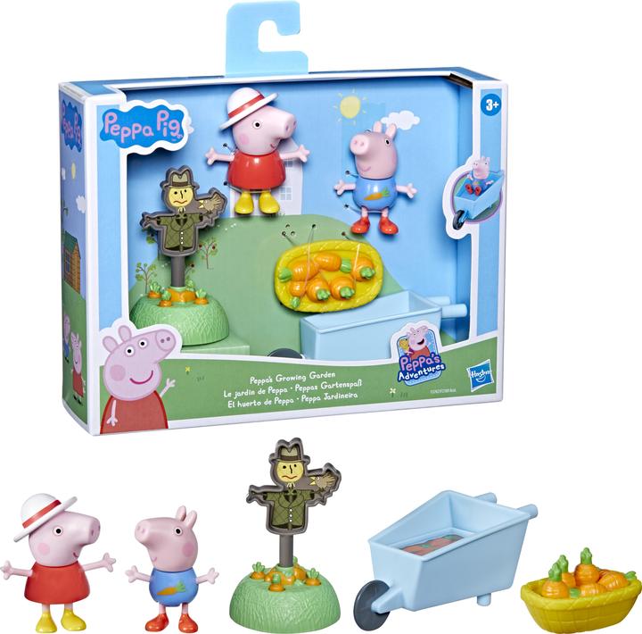 Produktbild Hasbro Peppa's Adventures Peppas Gartenspass, Vorschulspielzeug mit 2 Figuren und 3 Accessoires, f
