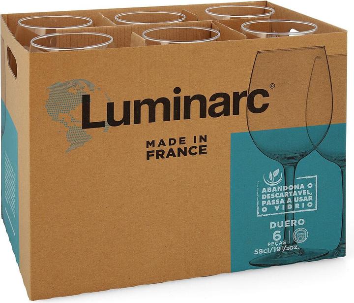Actual product image Luminarc Wine glass Duero glass (580 ml) (6 pieces) (58 cl, 6 Glasses, Wine glasses set)