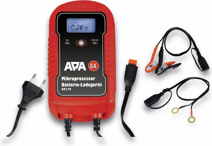 Produktbild APA Mikroprozessor Batterieladegerät (6V, 12V, 8 A)