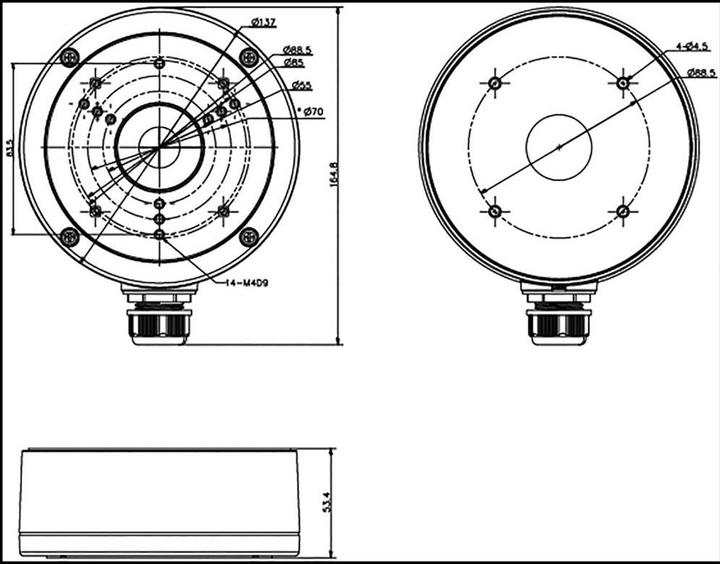 Produktbild Hikvision Junction Box for Bullet Cameras (DS-1280ZJ-S) (Montage-Kit)
