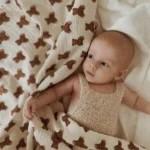 Produktbild Babyly Musselin Pucktuch Swaddle Bären 100x100 (100 cm, 100 cm)