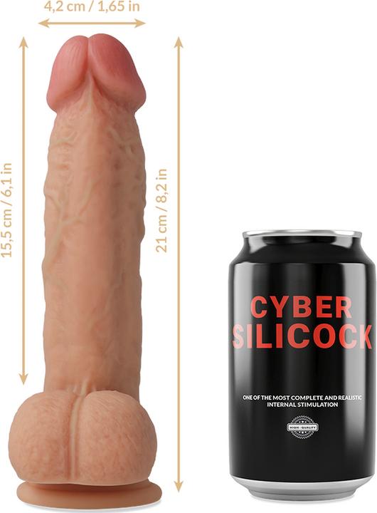 Image du produit Cyber Silicock STRAP-ON SAUL SILICON FLUIDE AVEC 3 ANNEAUX GRATUITS 15.5 CM -O- 4.2 CM