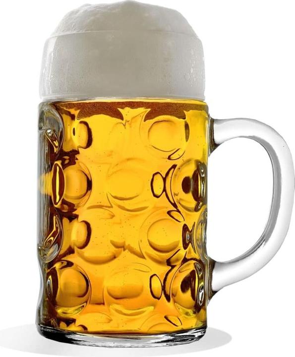 Actual product image Ich-zapfe Beer glass, beer mug set of 6, ISAR - 1 litre (1 l, 1 x)