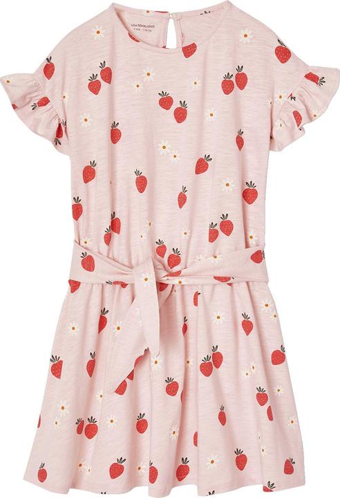 Produktbild Vertbaudet Mädchen Volantkleid mit Erdbeeren (158)