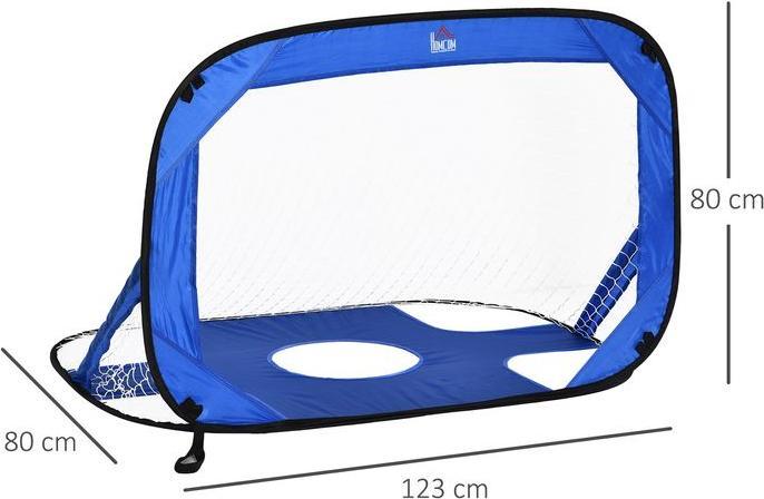 Image du produit Swisshandel24 Buts de football, but Pop Up, filet de football portable, set de 2 mini-buts, mobile avec sac de