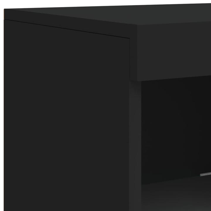 Actual product image VidaXL Sideboards with LED lights 3 pcs. black (142.5 x 37 x 100 cm)