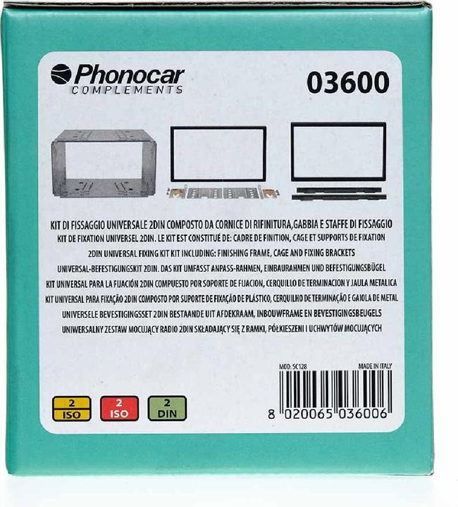 Actual product image Phonocar Universal-Befestigungskit schwarz