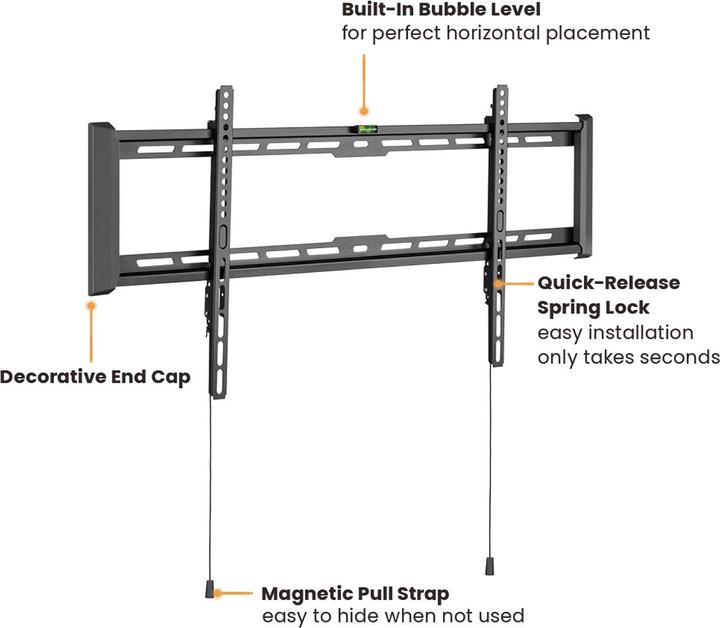 Value TV-Wandhalterung, 27 mm Wandabstand (Wand, 90", 75 kg)