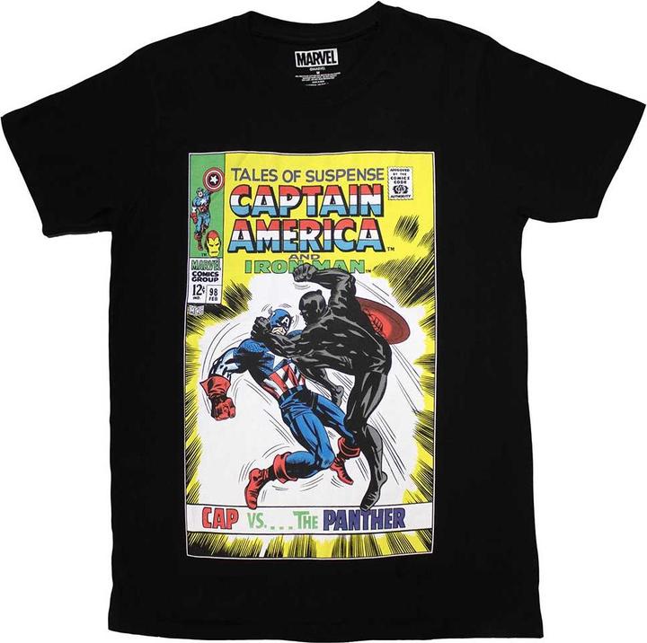 Marvel Comics Cap vs The Panther Comic Cover