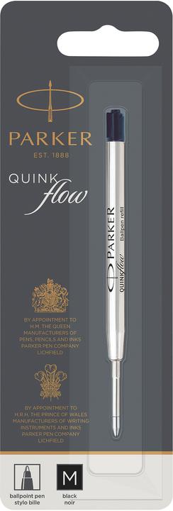 Parker Pen Flusso Quink (Mine di ricambio, Nero, 0.70 mm)