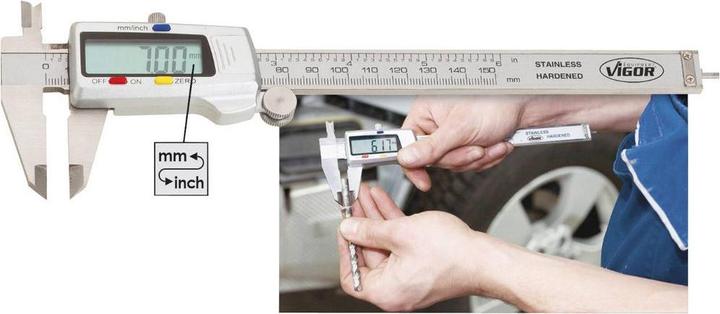Produktbild Vigor Messschieber ∙ digital ∙ V1713 ∙ 235 mm (23.50 cm)
