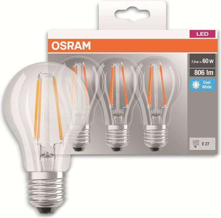 Produktbild Osram Led Base Classic A (E27, 7 W, 806 lm, 3 x, E)